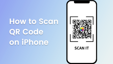 scan qr code iphone from photo